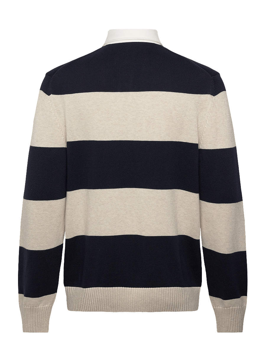 Gant - BARSTRIPED POLO - evening blue - 2