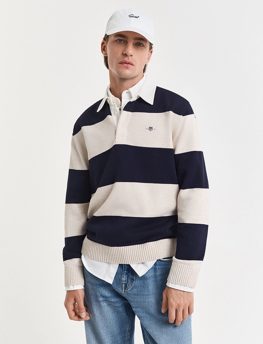 Gant - BARSTRIPED POLO - evening blue - 0