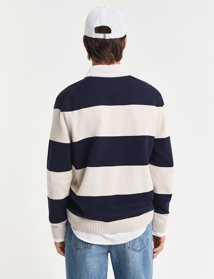 Gant - BARSTRIPED POLO - evening blue - 3
