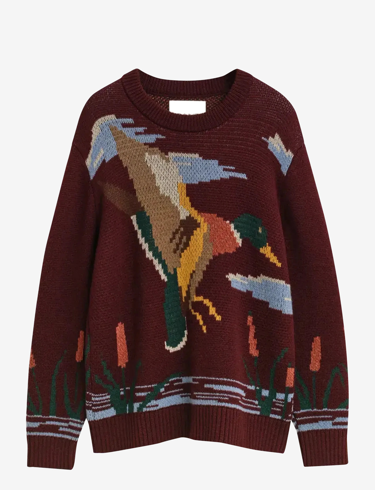 GANT - BIRD GRAPHIC C-NECK - rundhals - plumped red - 0