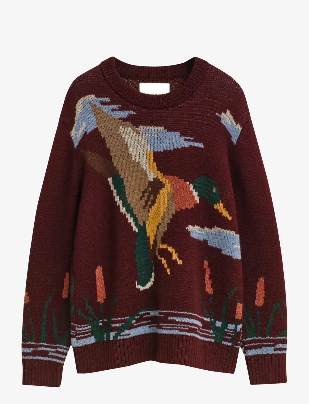 GANT - BIRD GRAPHIC C-NECK - Ümmarguse kaelusega kudumid - plumped red - 0