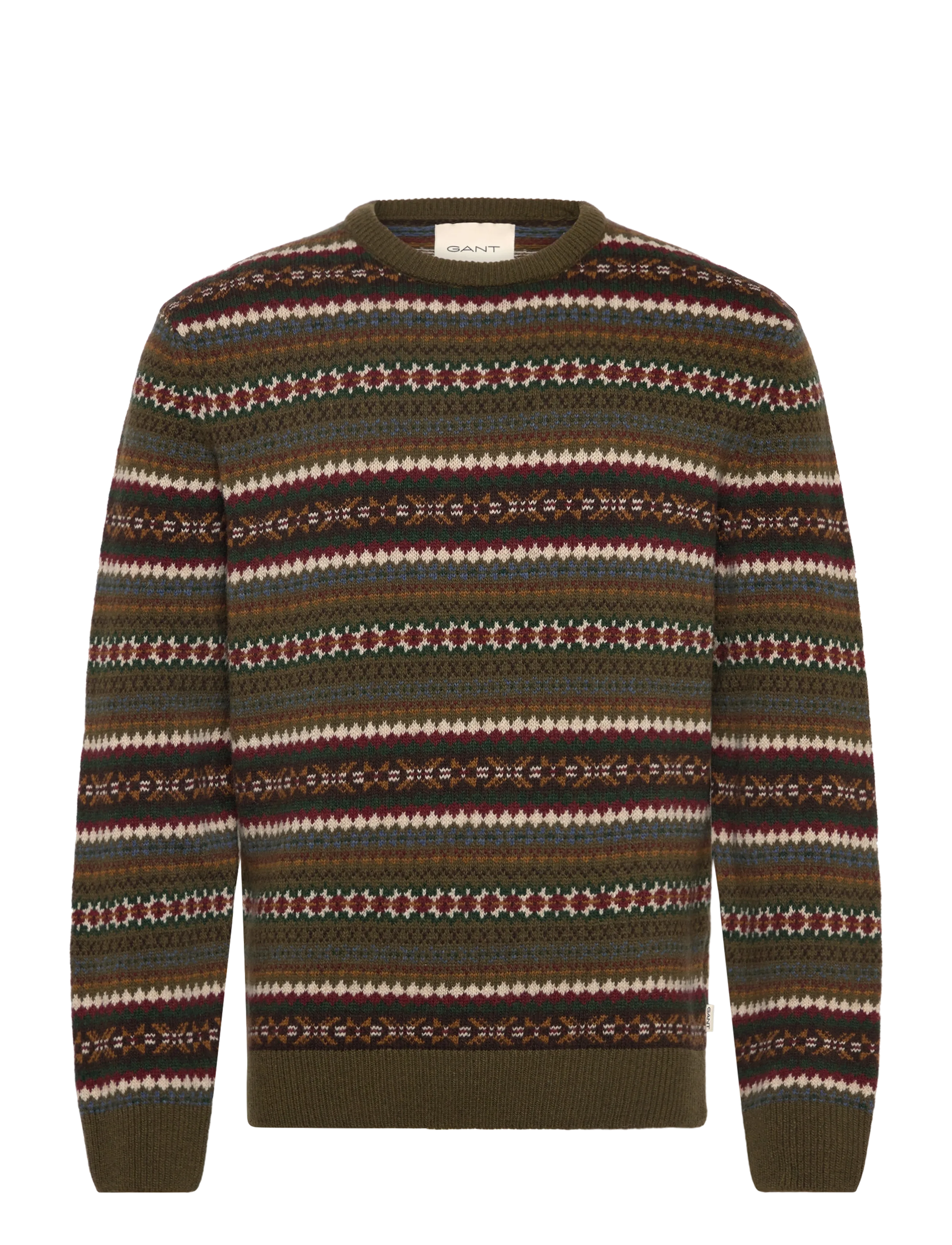 Gant - FAIR ISLE C-NECK - country green - 1