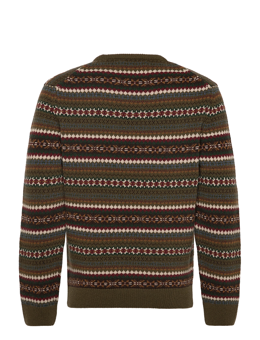 Gant - FAIR ISLE C-NECK - Ümara kaelusega - country green - 2