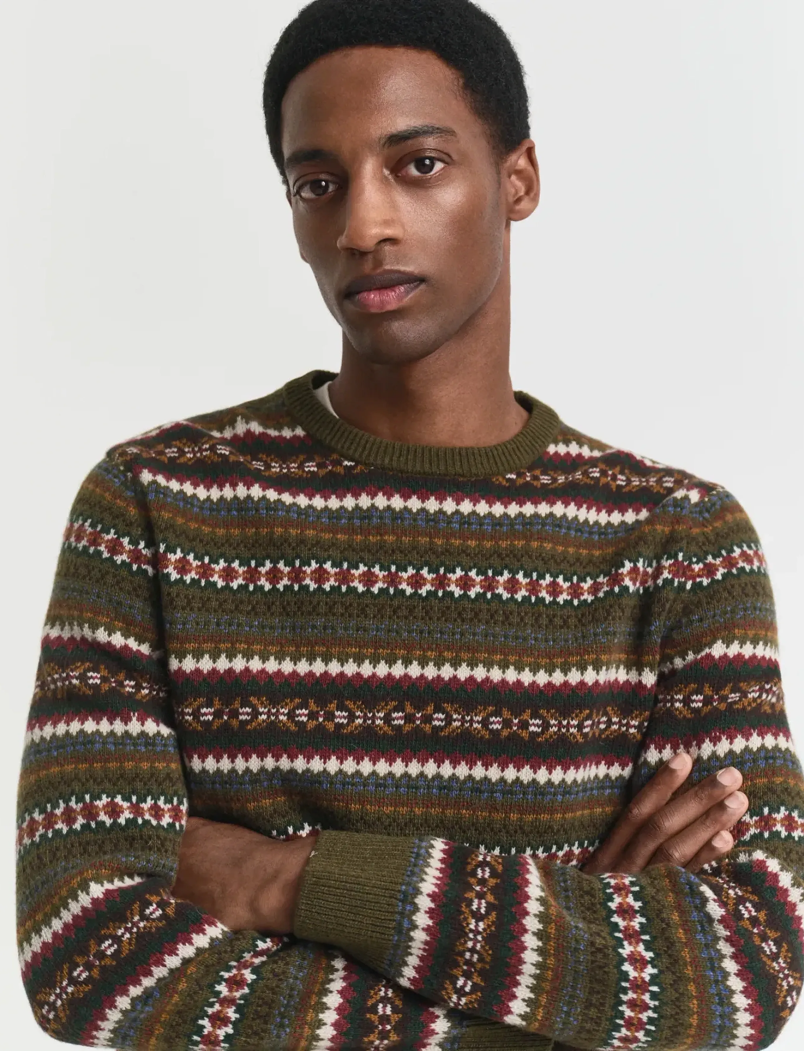 Gant - FAIR ISLE C-NECK - country green - 4