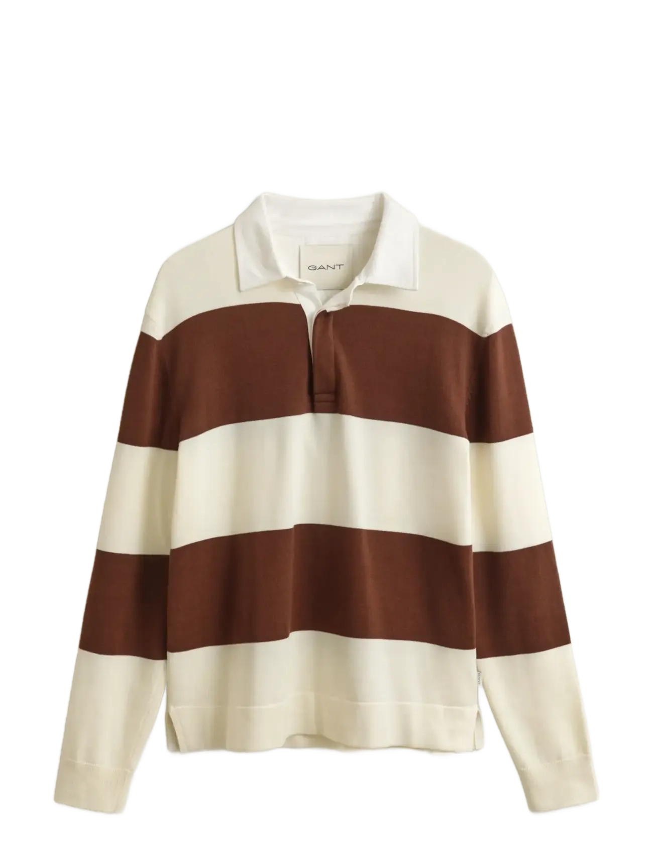 Gant BARSTRIPED COTTON POLO - Poloer - CREAM / brown