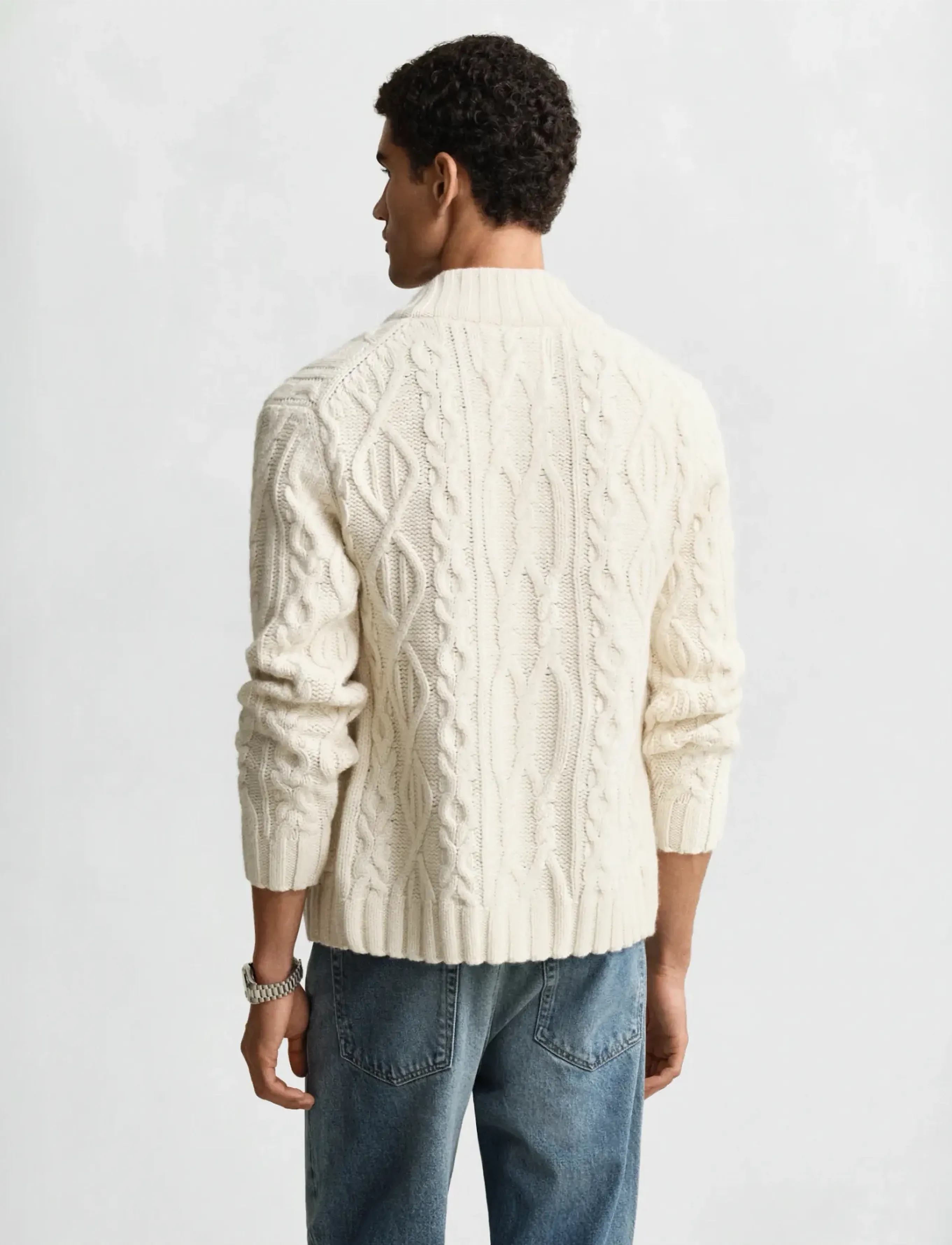 Gant - CABLE CARDIGAN - cardigans - cream - 2