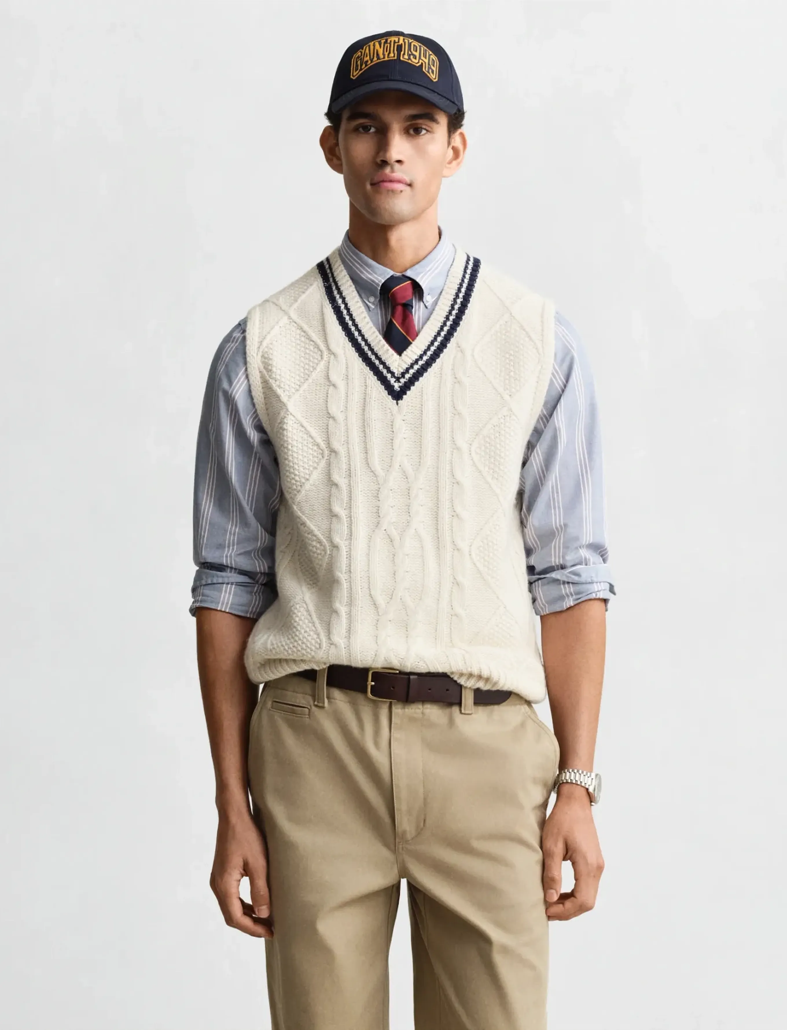 GANT CABLE VEST - Inspiration - CREAM / cream