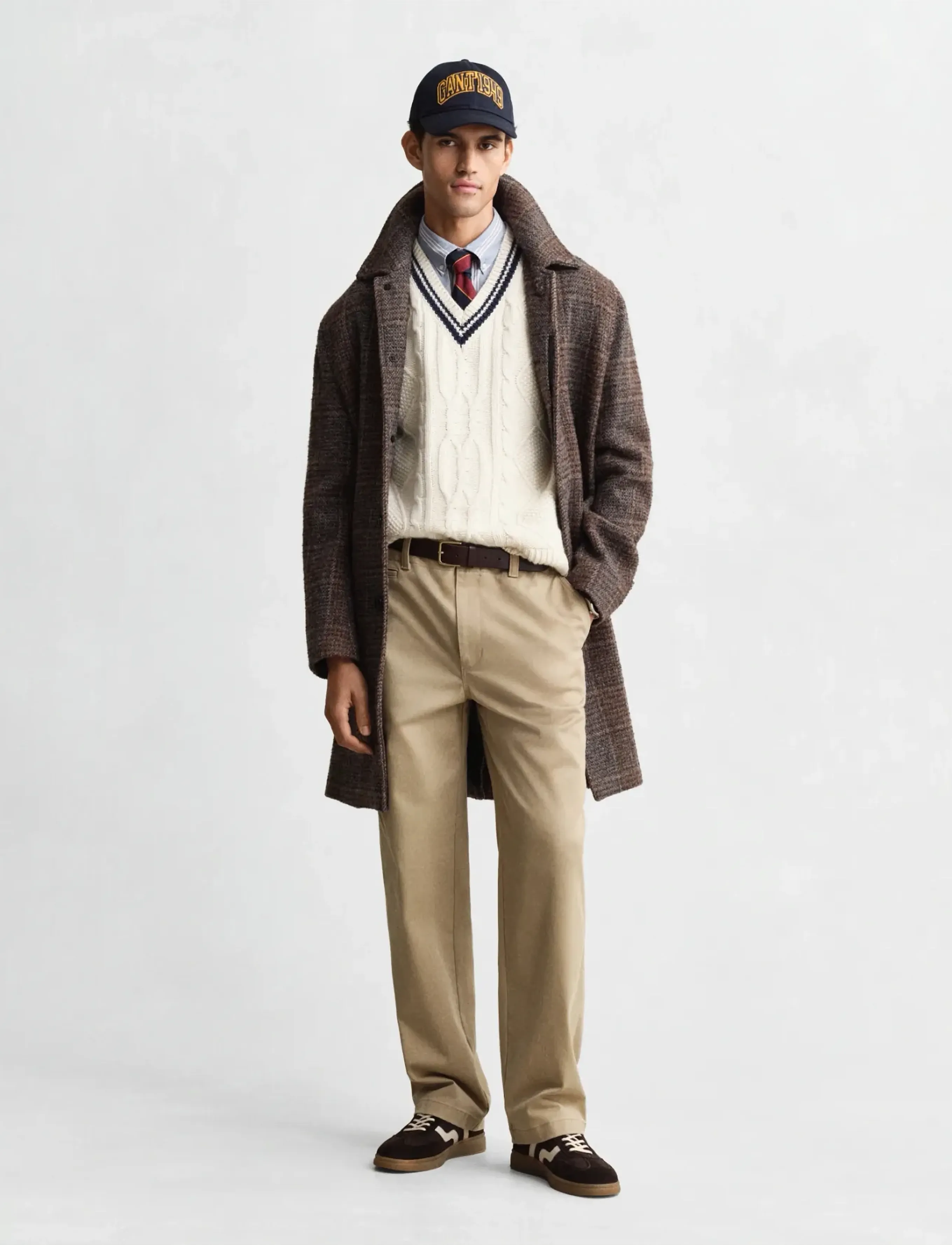 Gant - CABLE VEST - strickmode - cream - 4