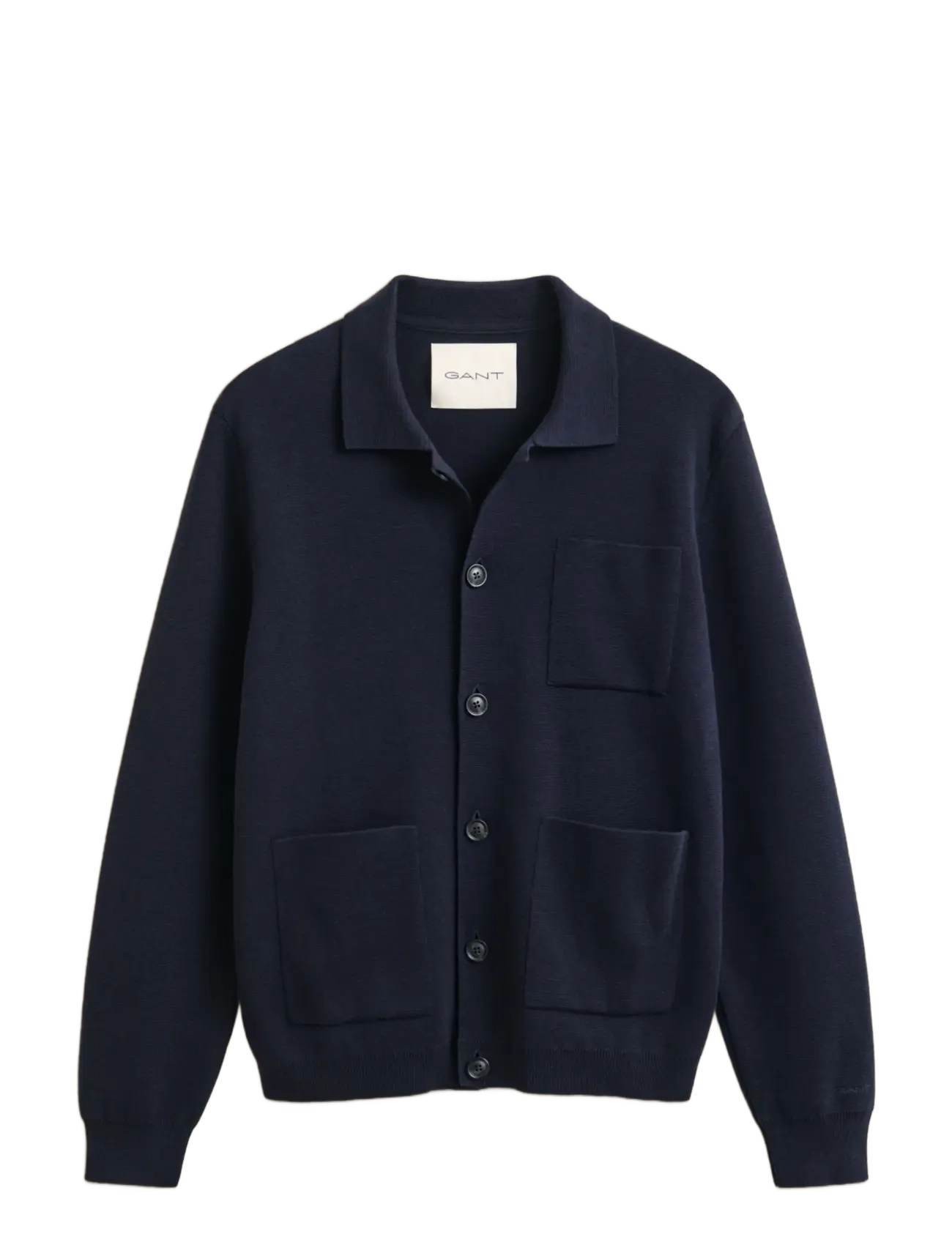Gant Milano Knit Cotton Cardigan, M, Knitwear, Marineblau - Cardigans, Männerswear