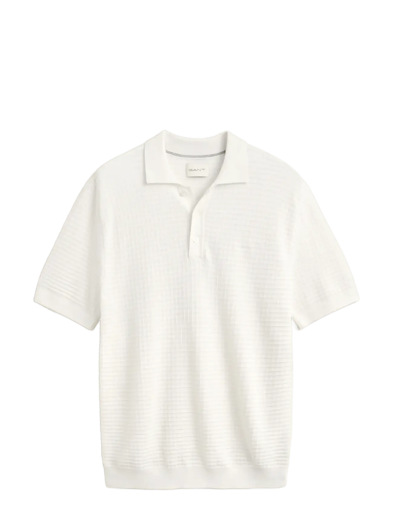 Gant COTTON TEXTURE POLO - Kudumid - EGGSHELL / white