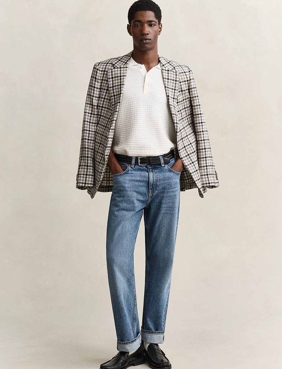 Gant - COTTON TEXTURE POLO - polostrik - eggshell - 4