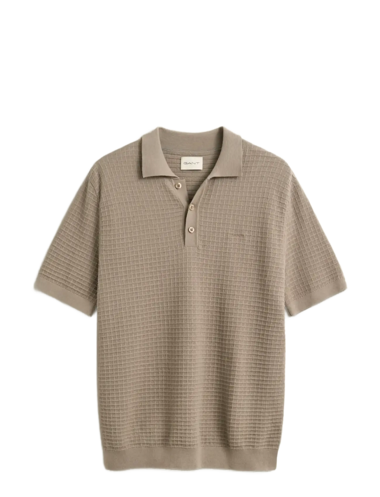 GANT Baumwolle Texture Polo Beige - M - Herren