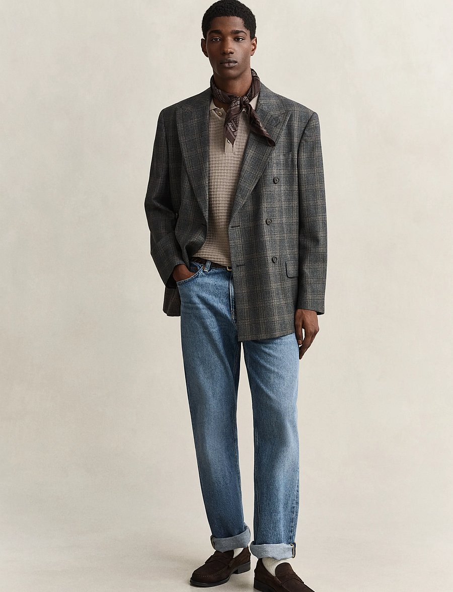 Gant - COTTON TEXTURE POLO - langärmlige strick-polohemden - mist taupe - 4