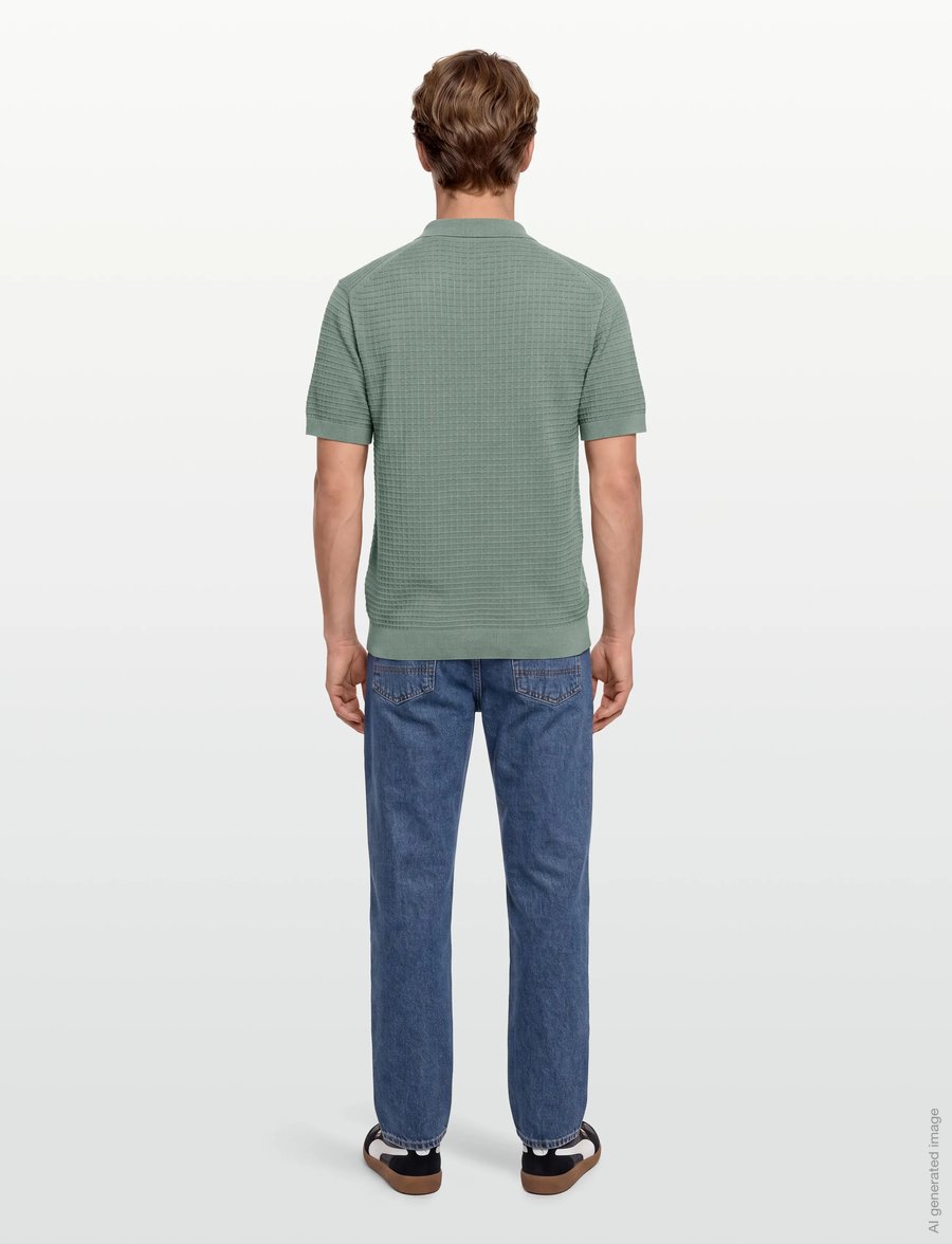 Gant - COTTON TEXTURE POLO - langärmlige strick-polohemden - surplus mint - 4
