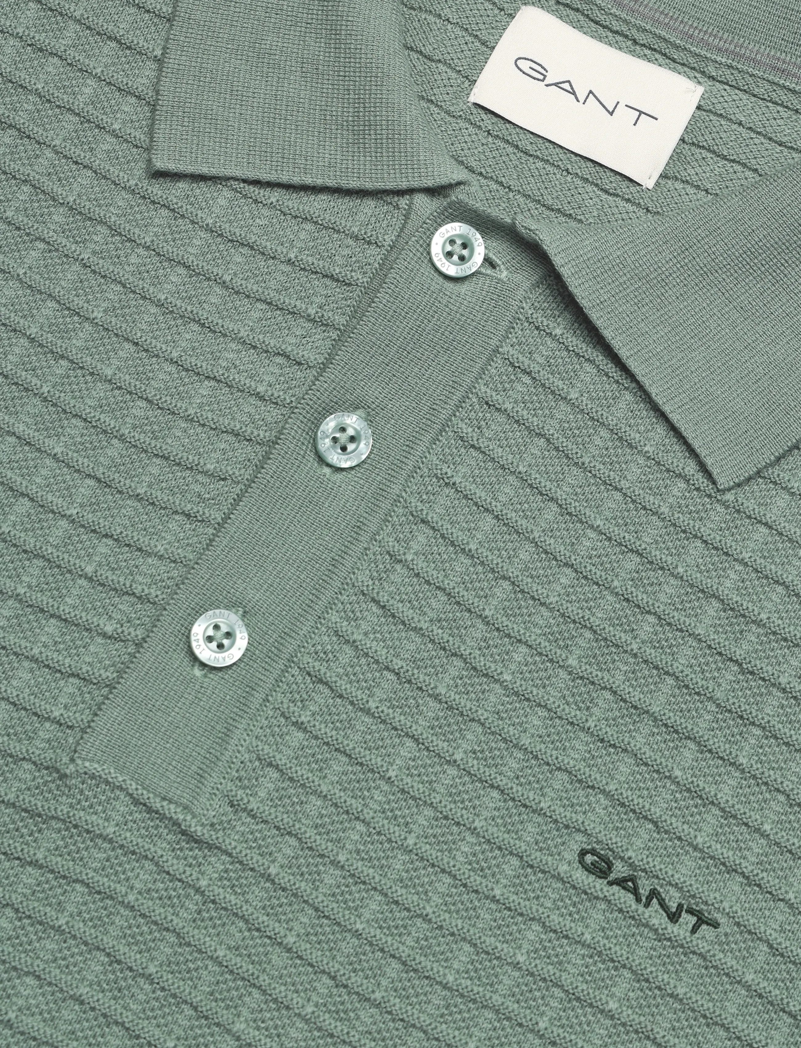 Gant - COTTON TEXTURE POLO - kootud polosärgid - surplus mint - 2