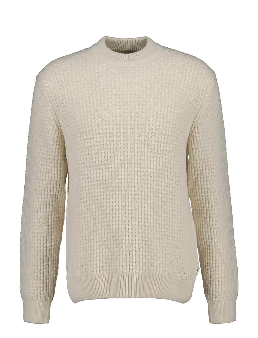 Gant - TEXTURED COTTON WOOL MOCK-NECK - rundhals - cream - 1