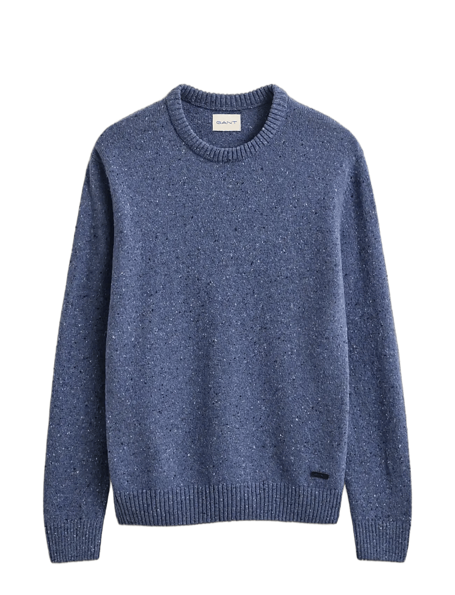 Gant - WOOL BLEND NEPS C-NECK - round necks - blue horizon - 0