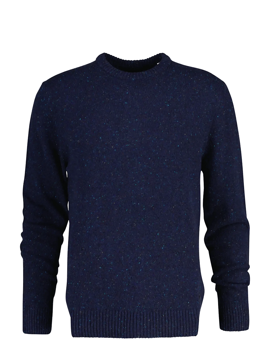 Gant - WOOL BLEND NEPS C-NECK - Ümara kaelusega - evening blue - 1