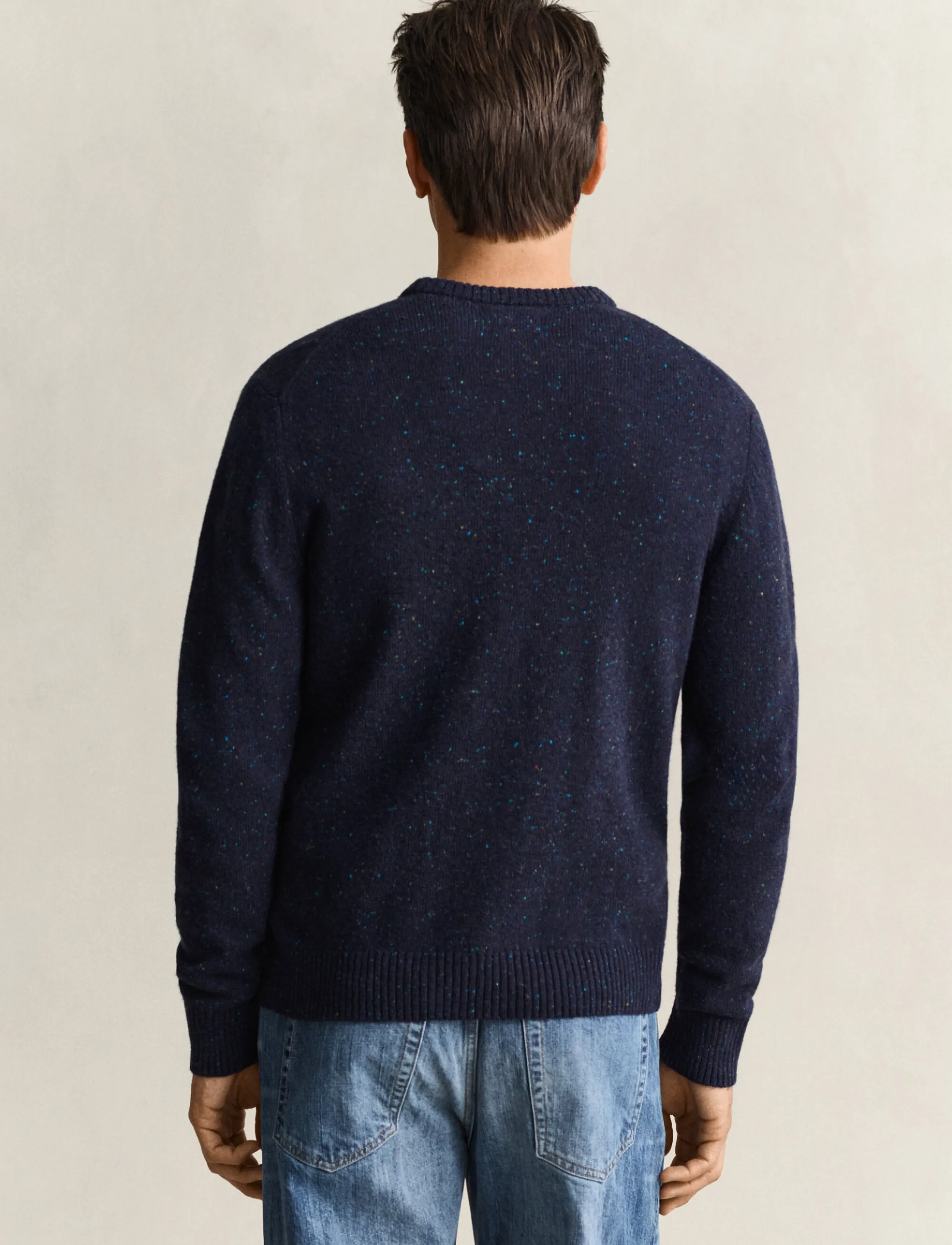 Gant - WOOL BLEND NEPS C-NECK - Ümara kaelusega - evening blue - 2
