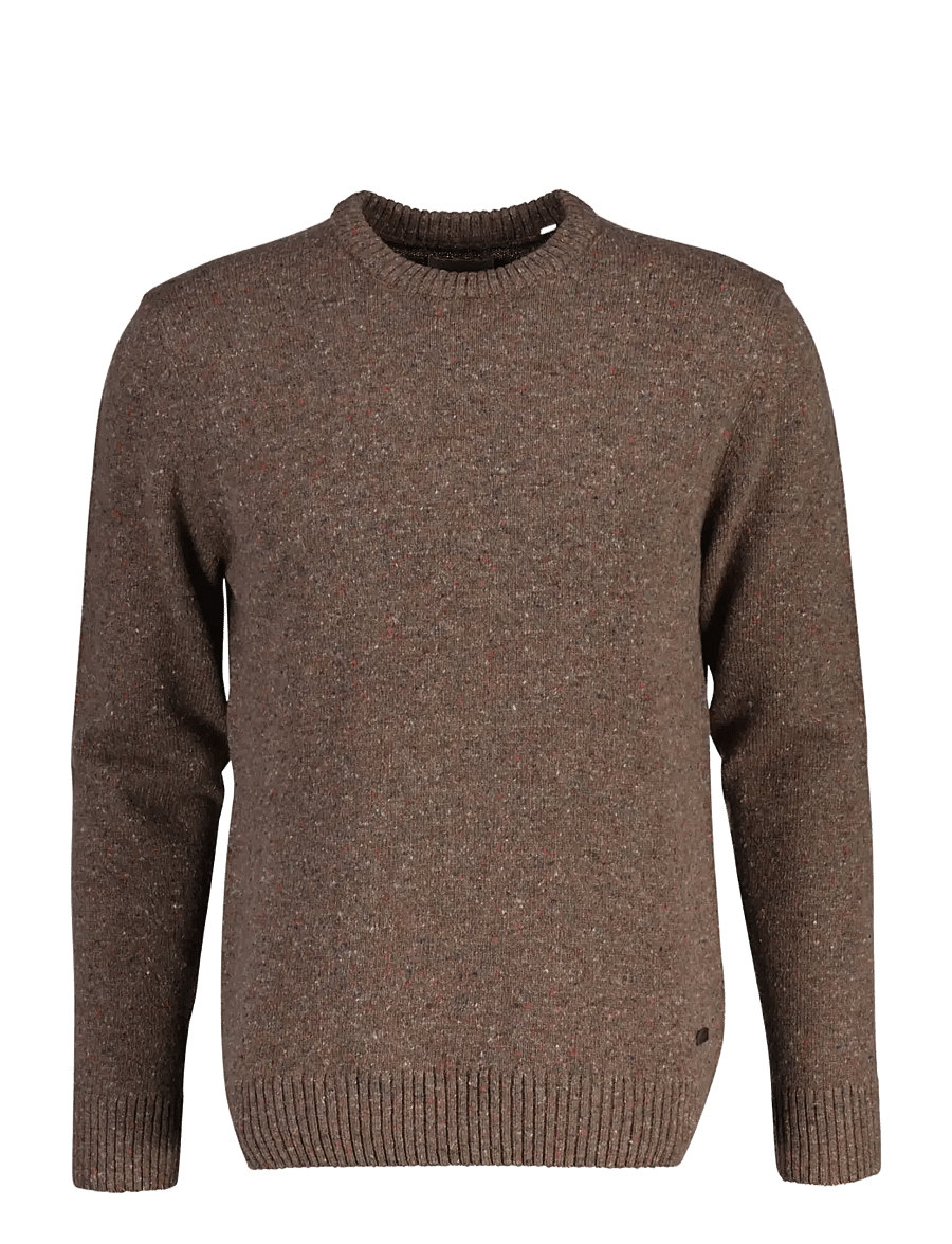Gant - WOOL BLEND NEPS C-NECK - round necks - faded taupe - 1