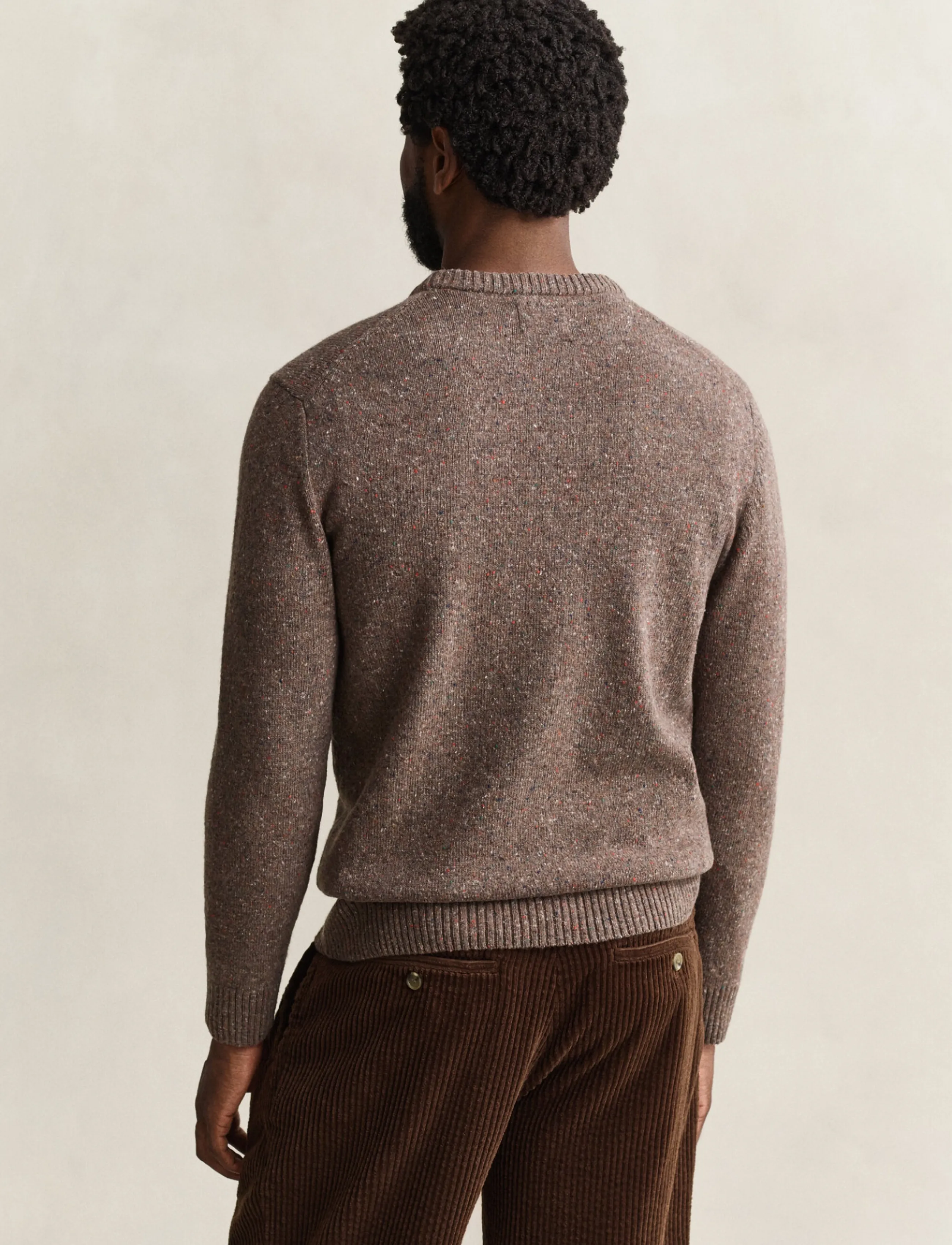Gant - WOOL BLEND NEPS C-NECK - round necks - faded taupe - 2