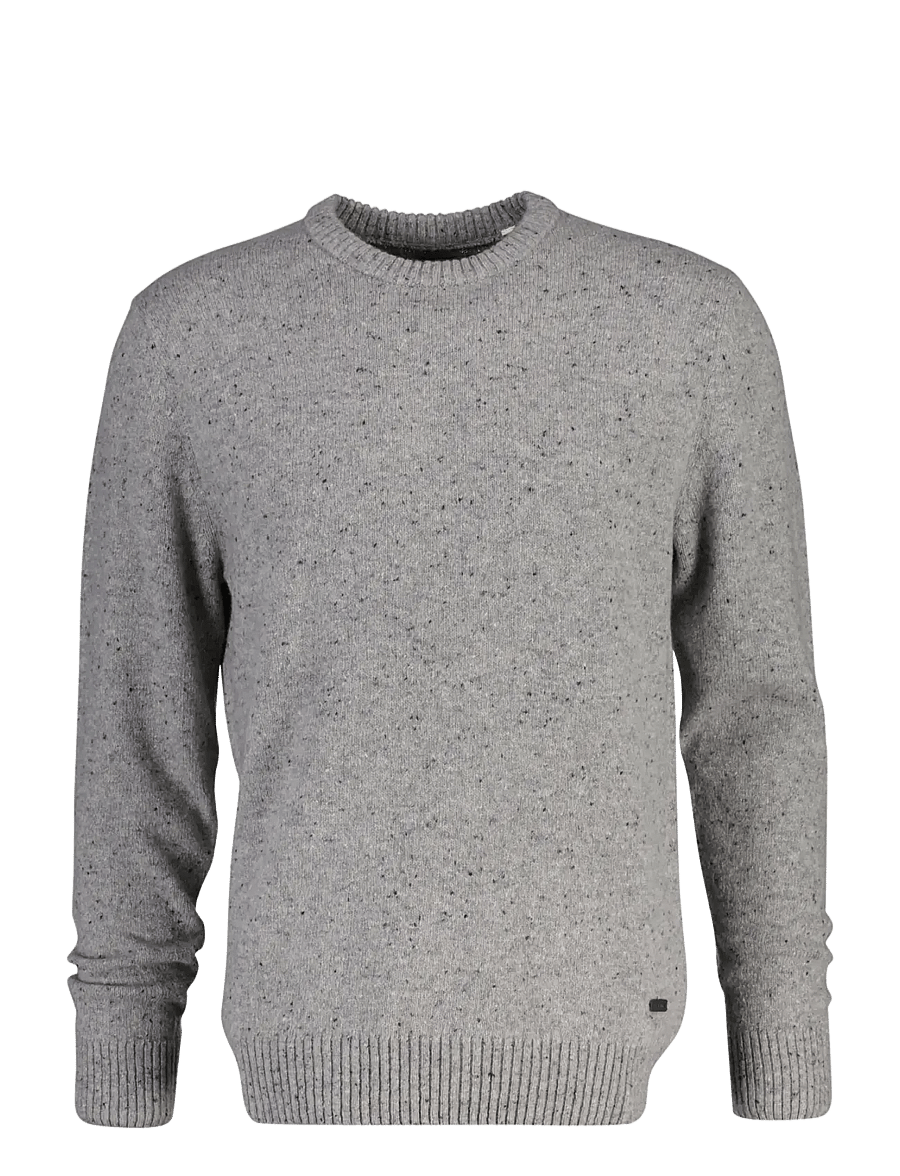 Gant - WOOL BLEND NEPS C-NECK - grey melange - 0
