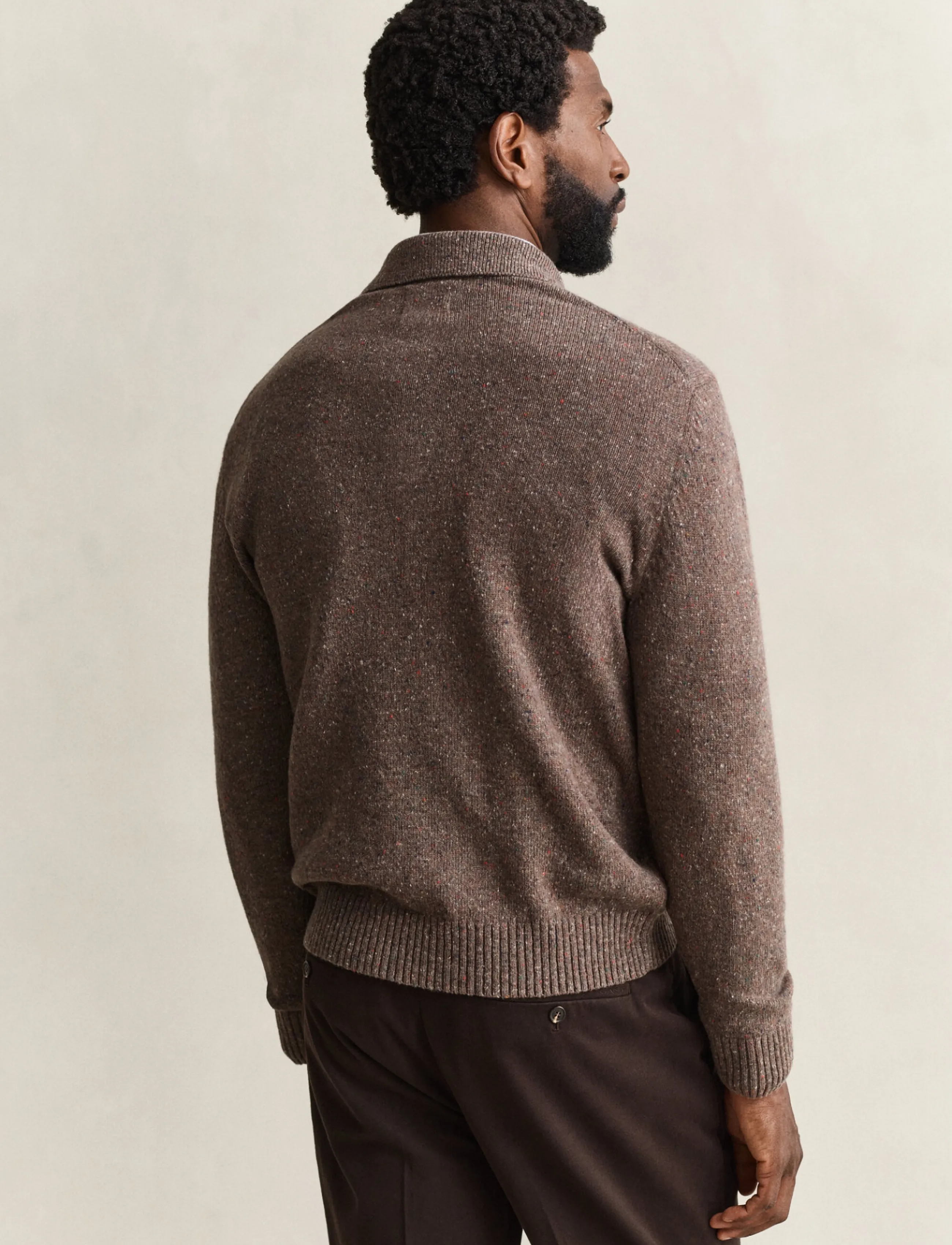 Gant - WOOL BLEND NEPS POLO - faded taupe - 2