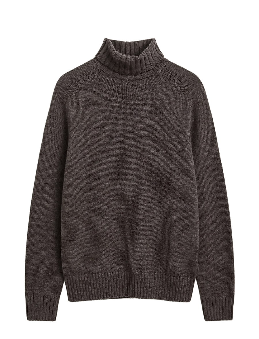 Gant - WOOL BLEND MOULINE TURTLENECK - džemperi ar augstu apkakli - evening blue - 1