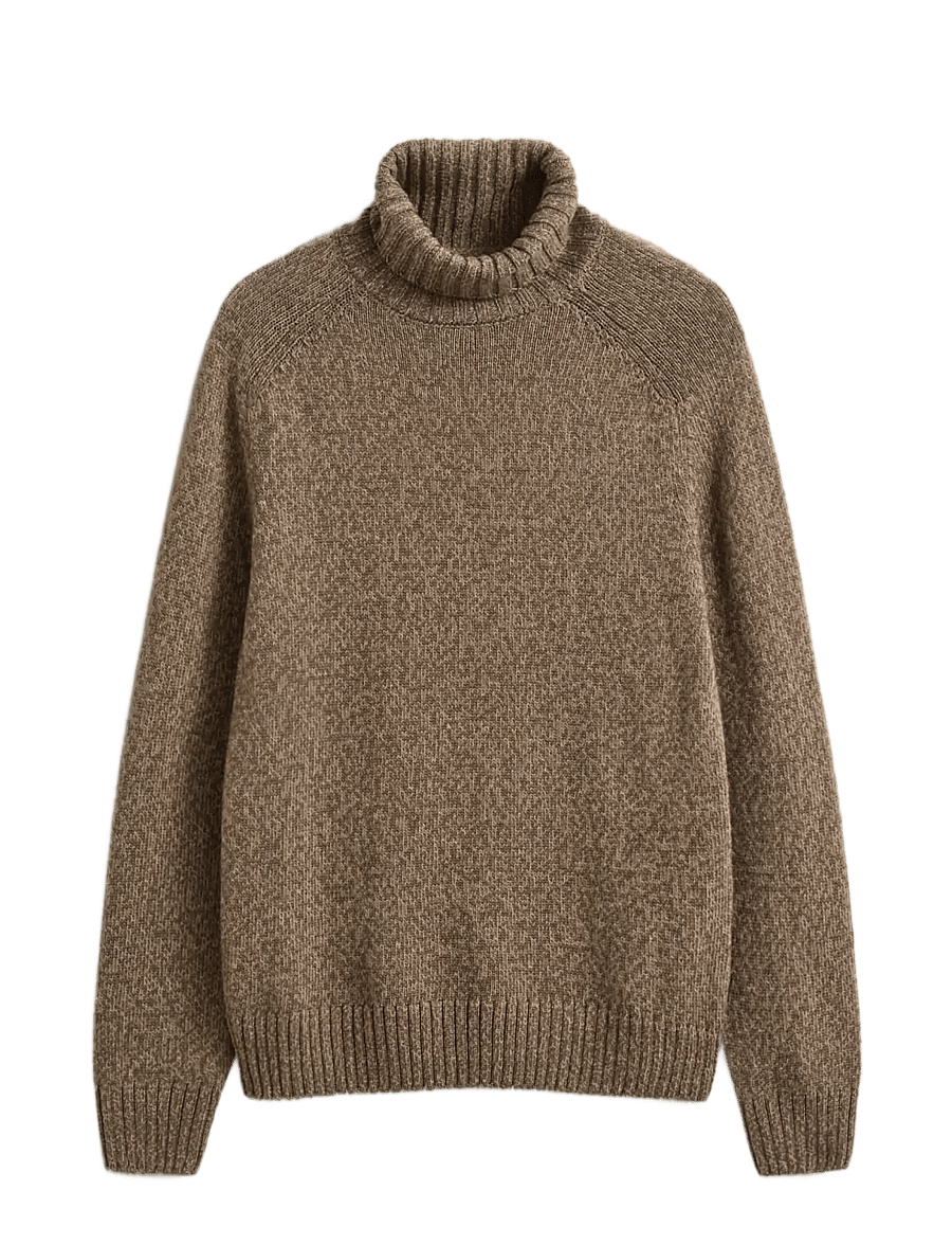 Gant - WOOL BLEND MOULINE TURTLENECK - rollkragenpullover - faded taupe - 0