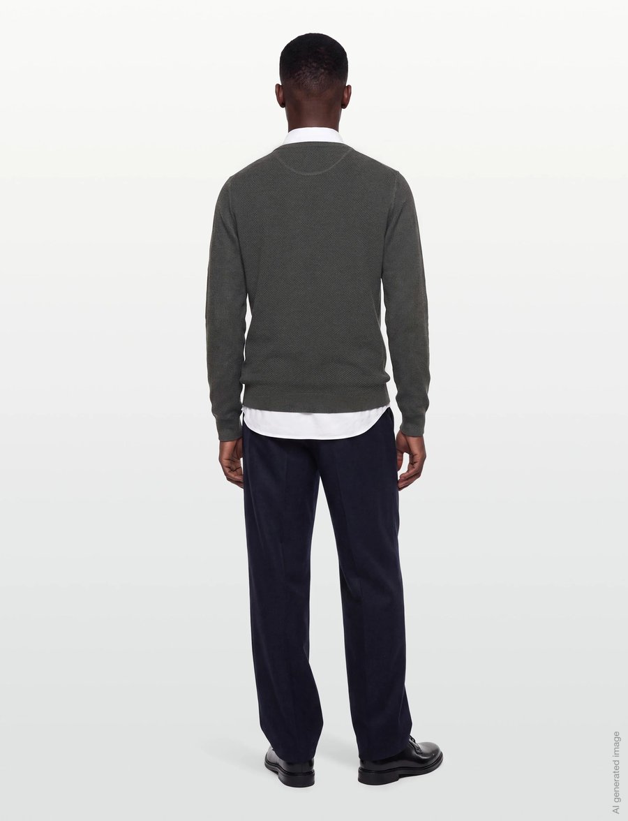 Gant - COTTON PIQUE C-NECK - rundhals - antracit melange - 4