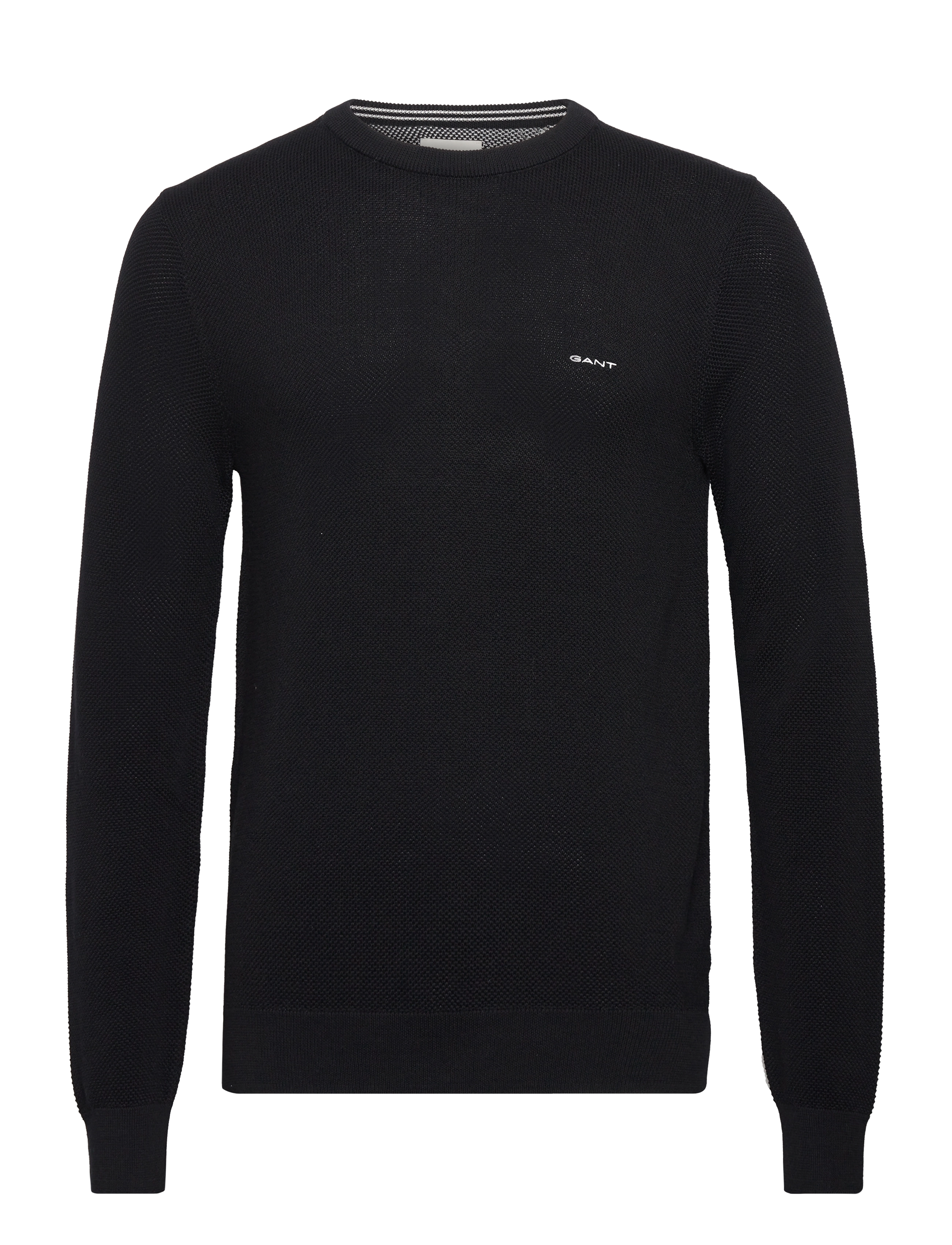 Gant COTTON PIQUE C-NECK - Gant - BLACK / black
