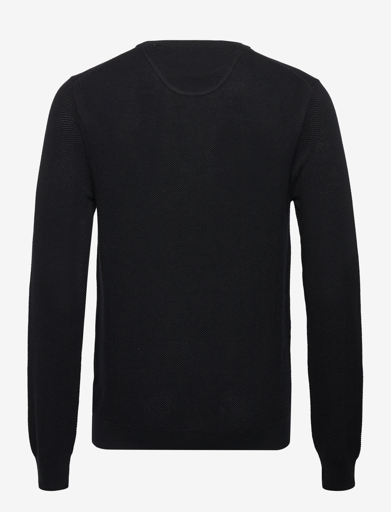 GANT - COTTON PIQUE C-NECK - pyöreäaukkoiset - black - 2