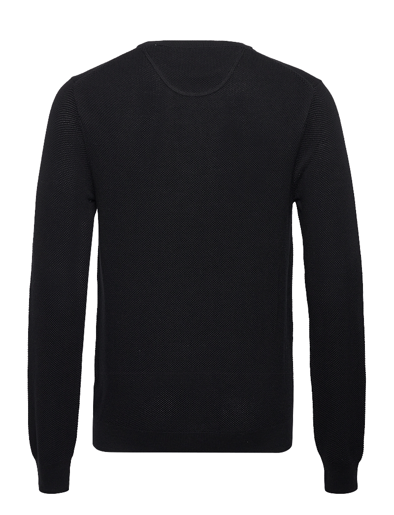GANT - COTTON PIQUE C-NECK - pyöreäaukkoiset - black - 2