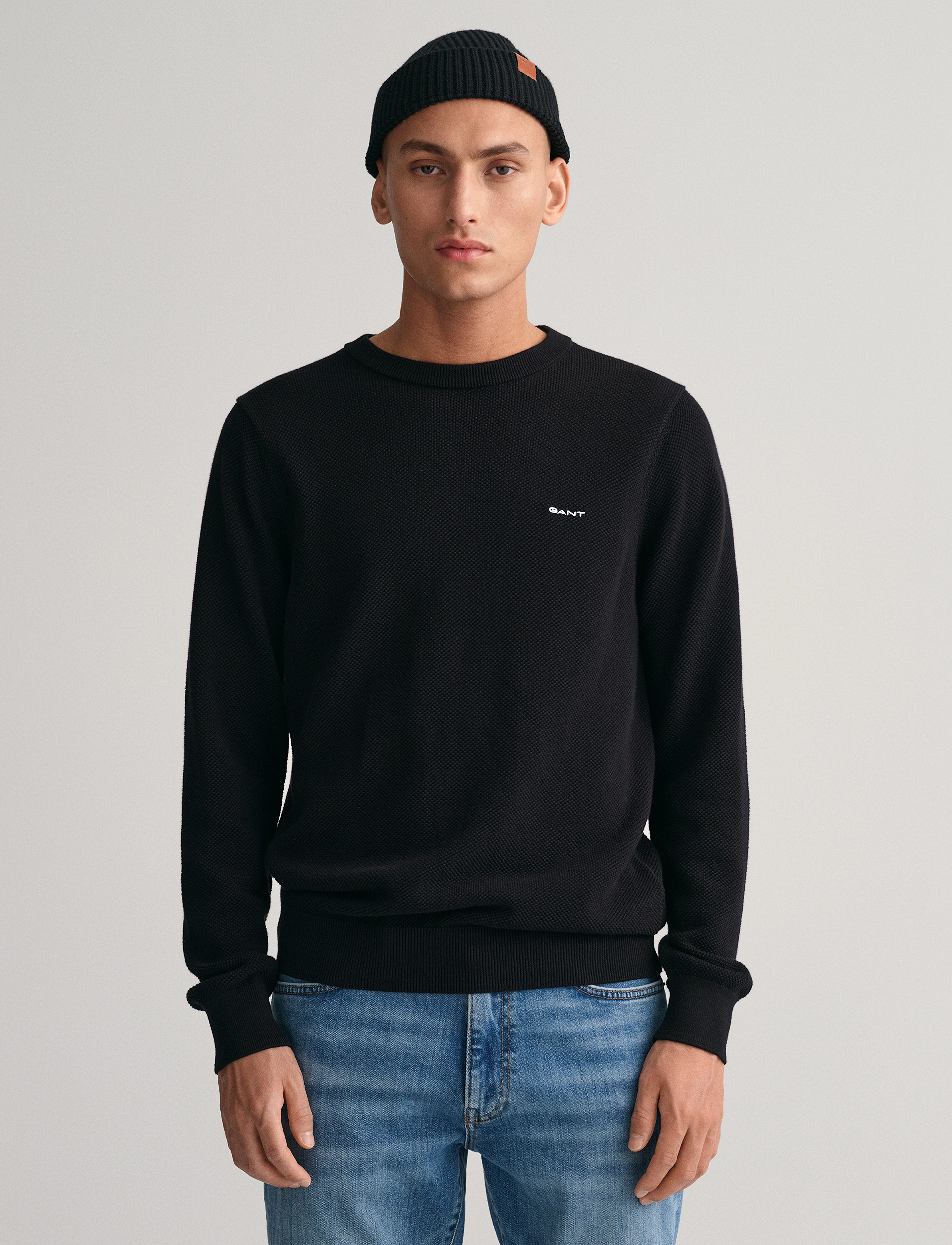 Cotton Pique C-Neck