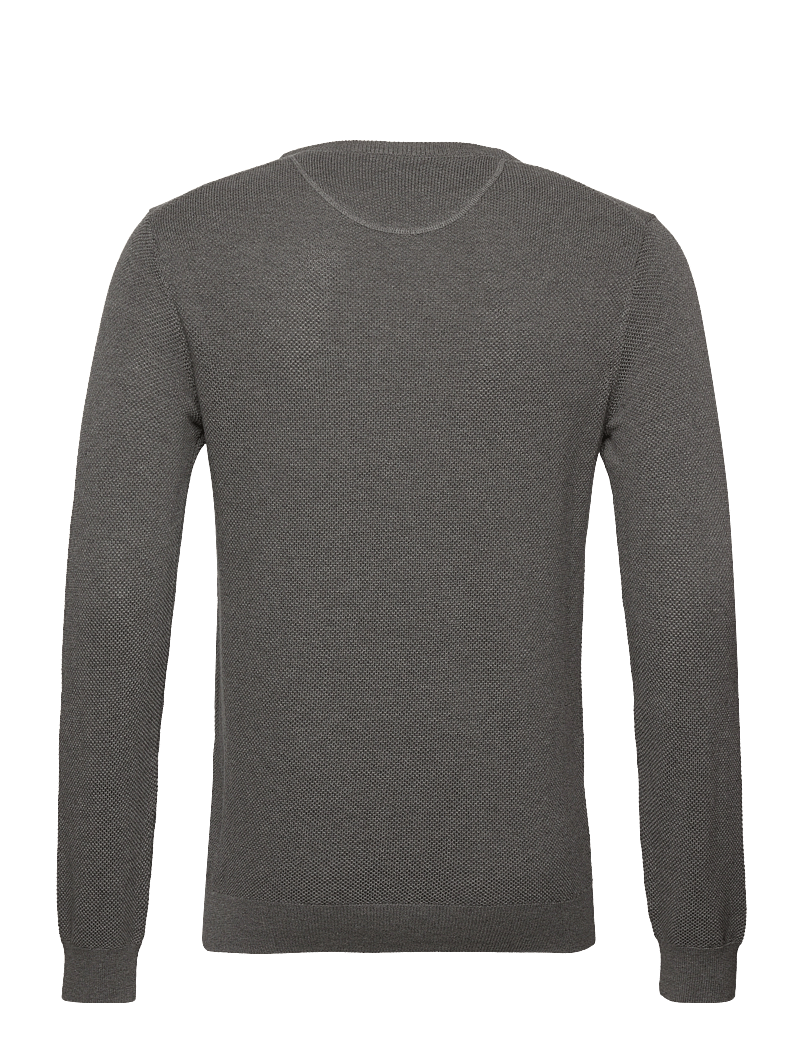 GANT - COTTON PIQUE C-NECK - rund hals - dark grey melange - 2