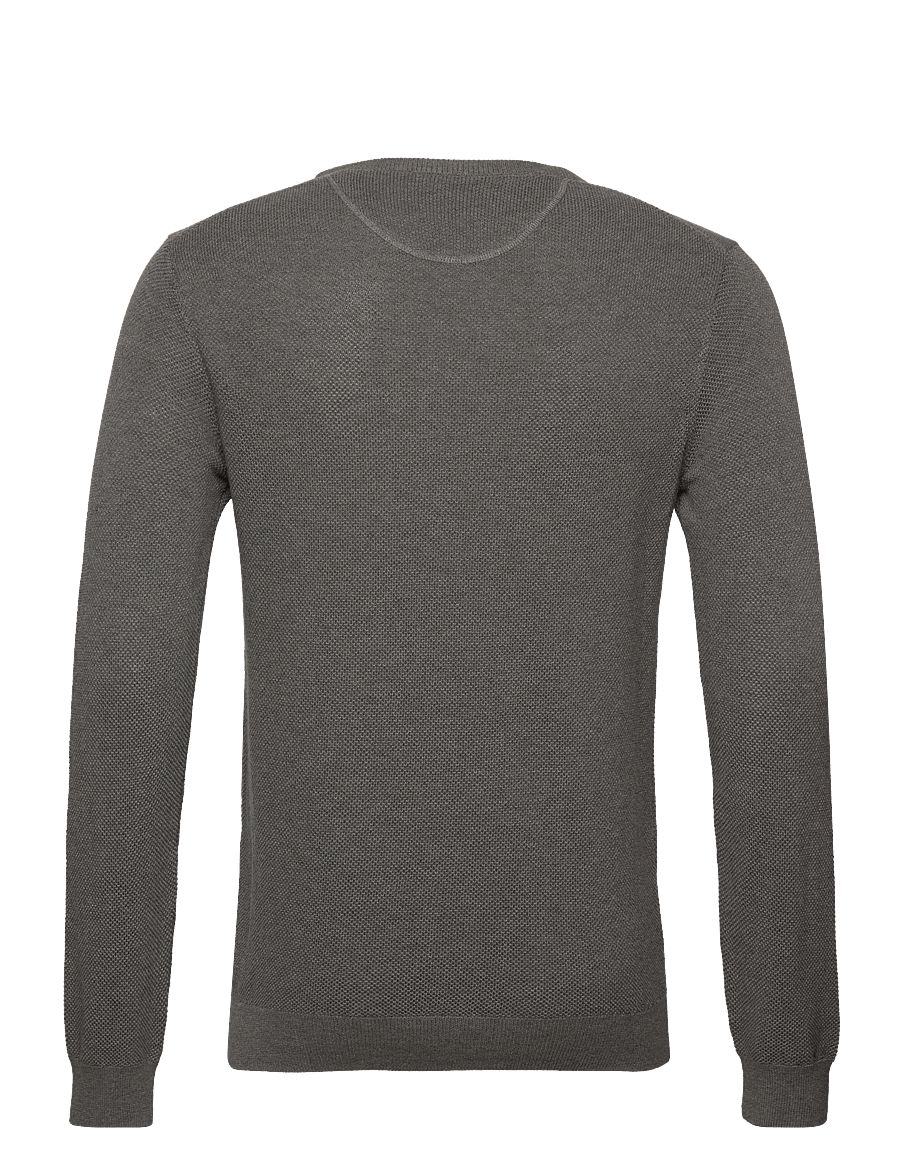 Gant - COTTON PIQUE C-NECK - pulls col rond - dark grey melange - 2