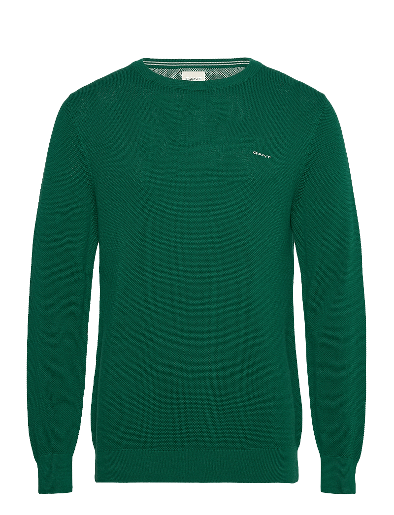 GANT - COTTON PIQUE C-NECK - rundhals - deep forest green - 0