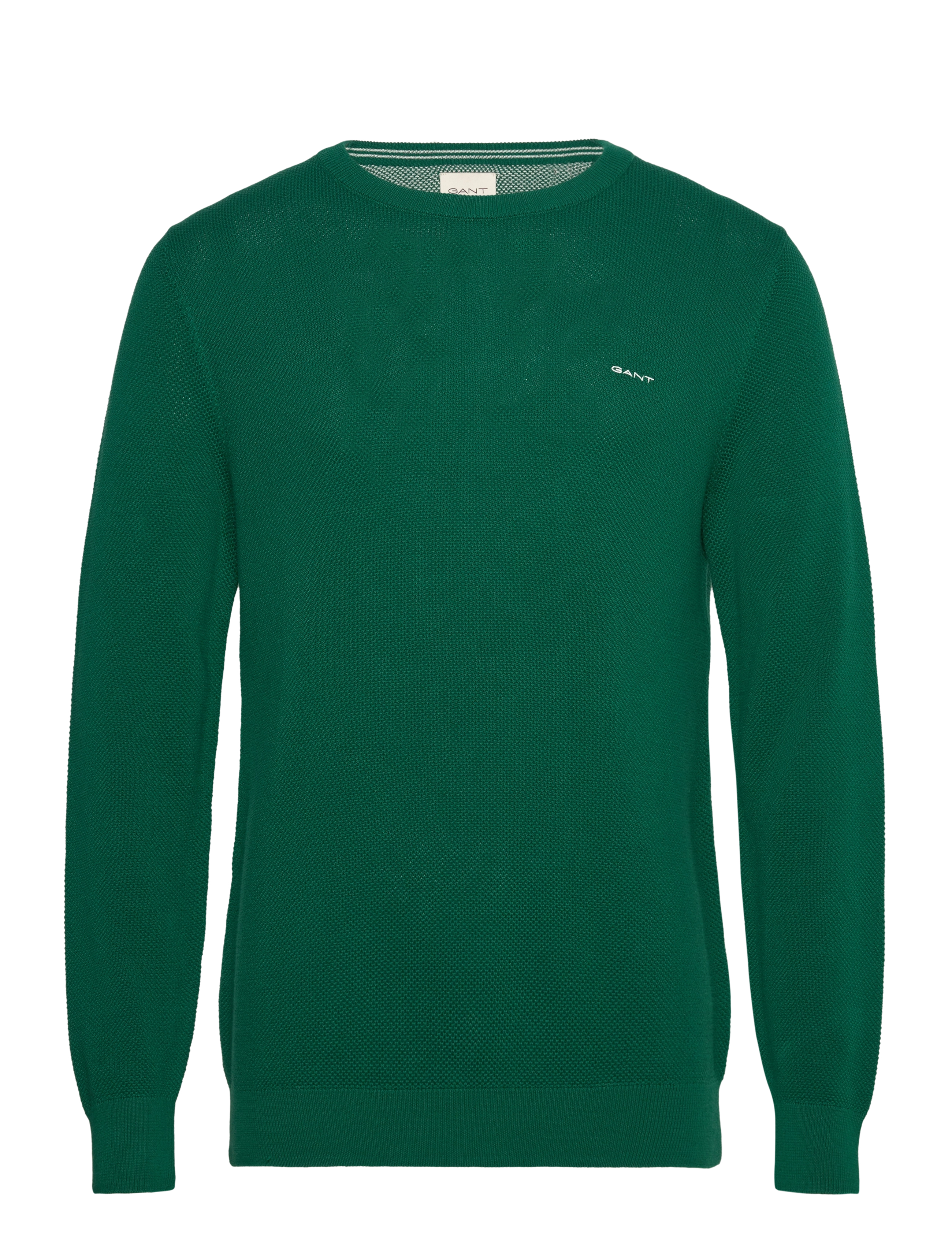Gant COTTON PIQUE C-NECK - Rundhalsad - DEEP FOREST GREEN / green