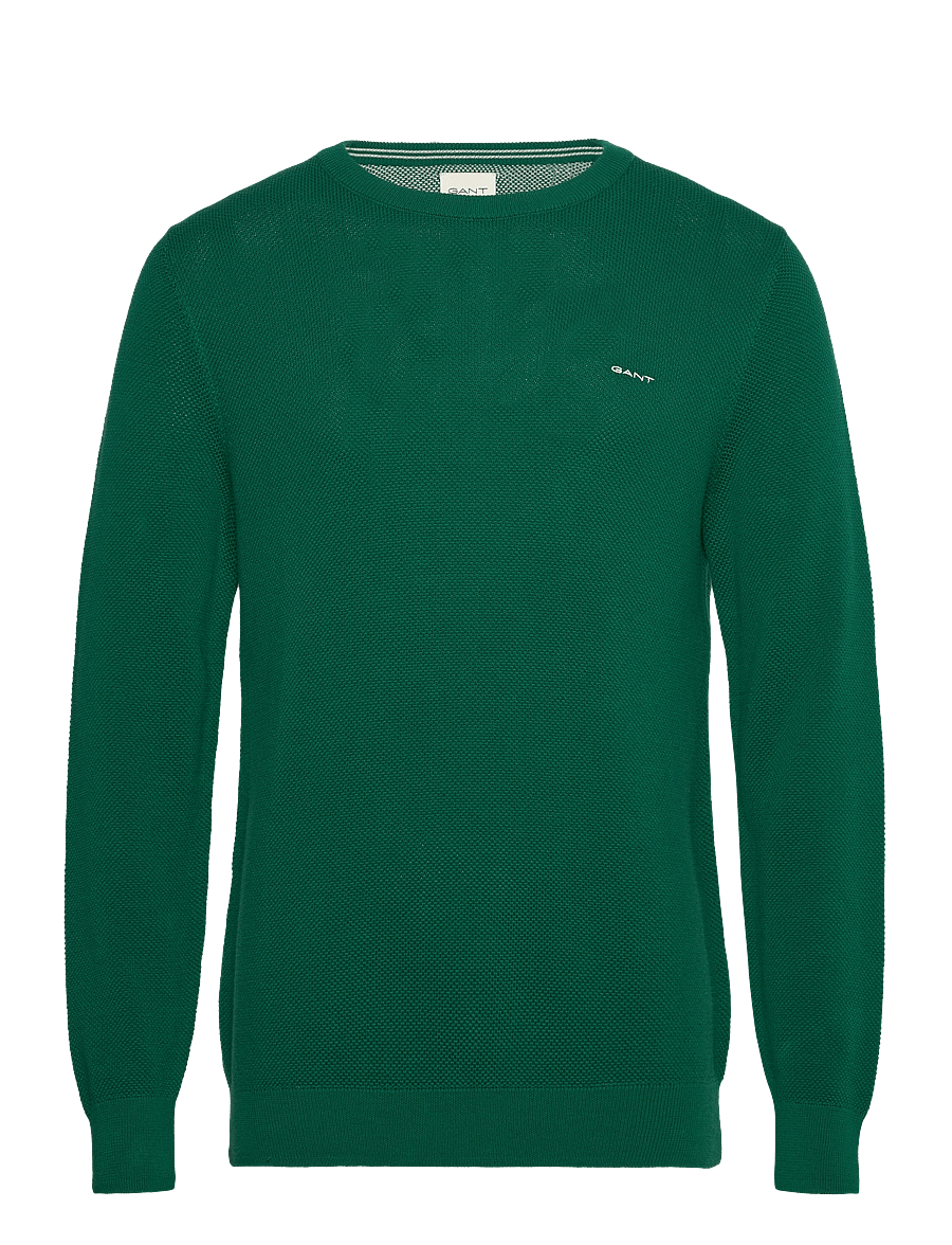 Gant - COTTON PIQUE C-NECK - rundhals - deep forest green - 1
