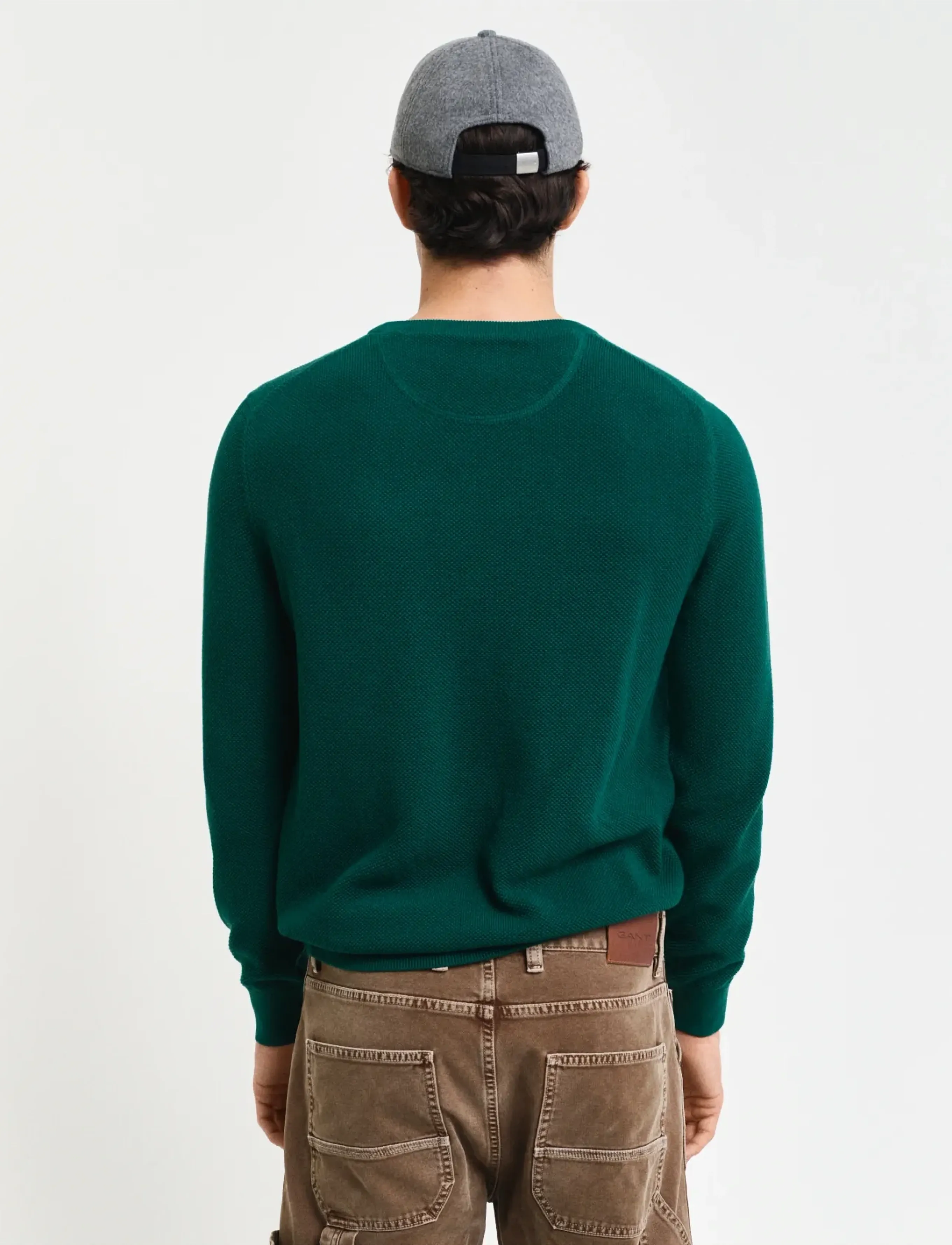 Gant - COTTON PIQUE C-NECK - rundhals - deep forest green - 3