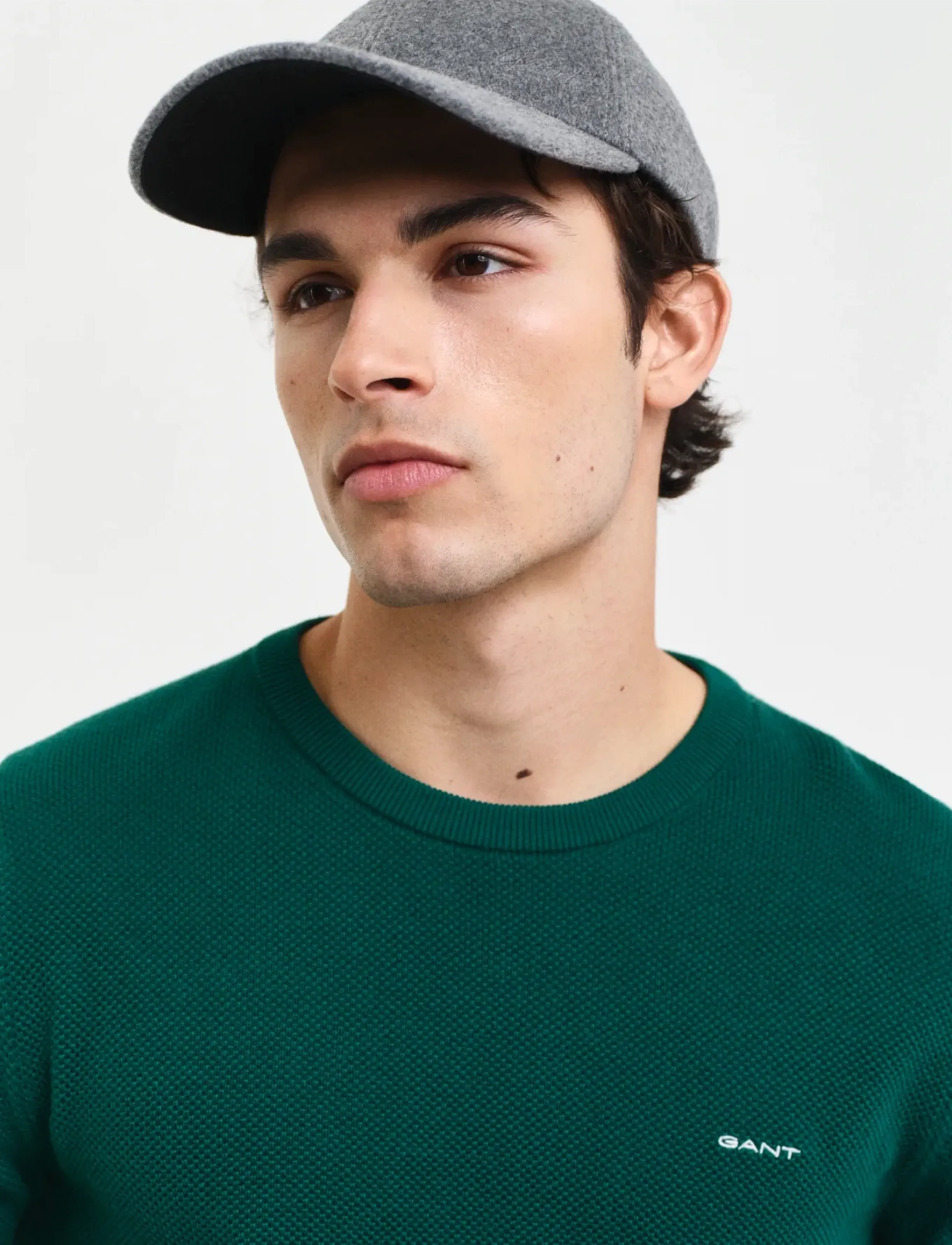 Gant - COTTON PIQUE C-NECK - rundhals - deep forest green - 4