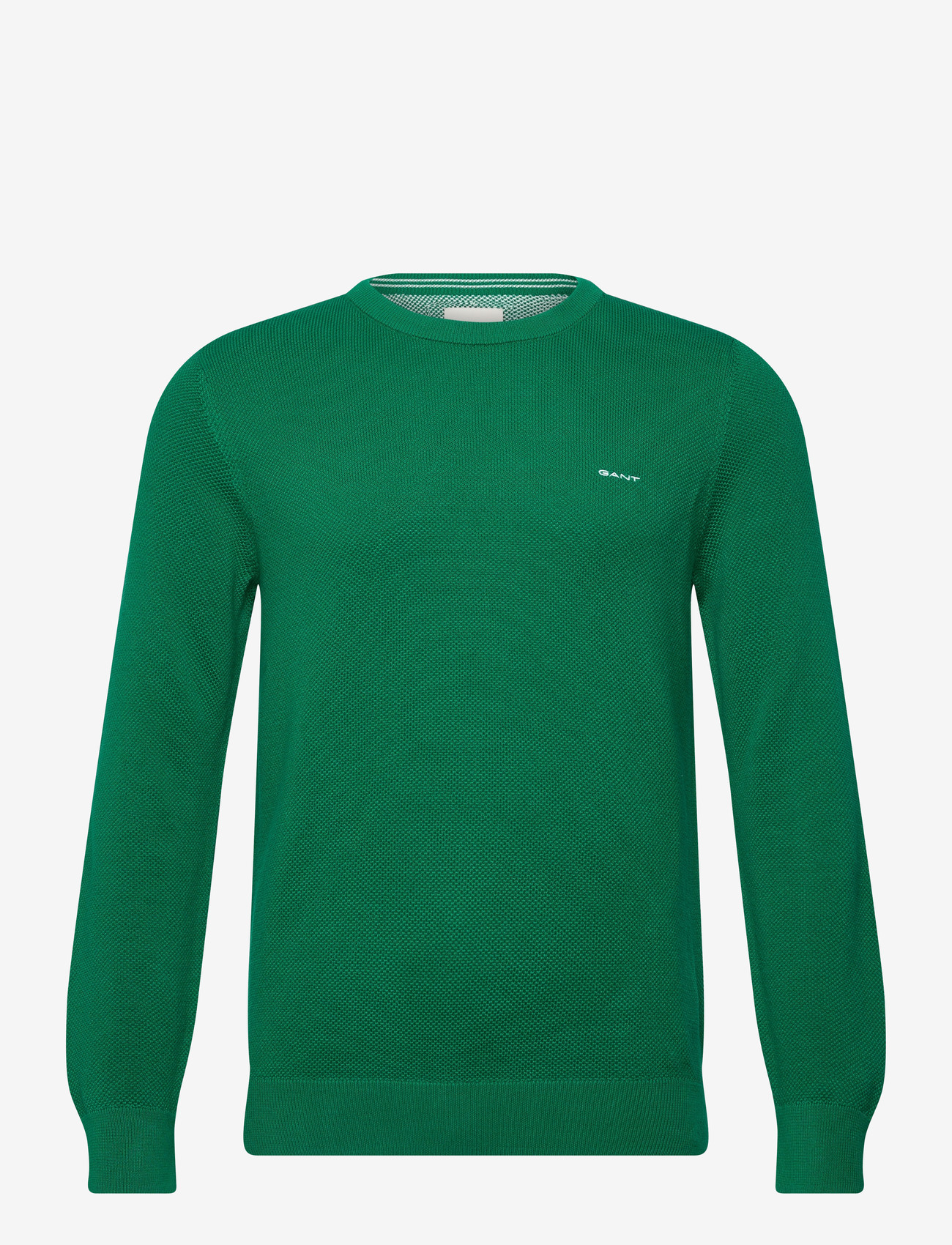 GANT - COTTON PIQUE C-NECK - rundhalsad - deep green - 0