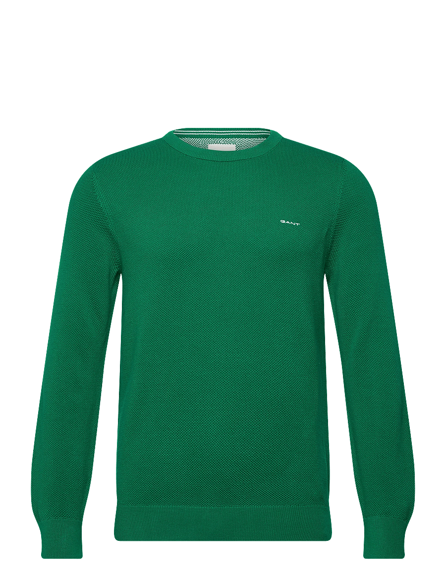 Gant - COTTON PIQUE C-NECK - rundhals - deep green - 0
