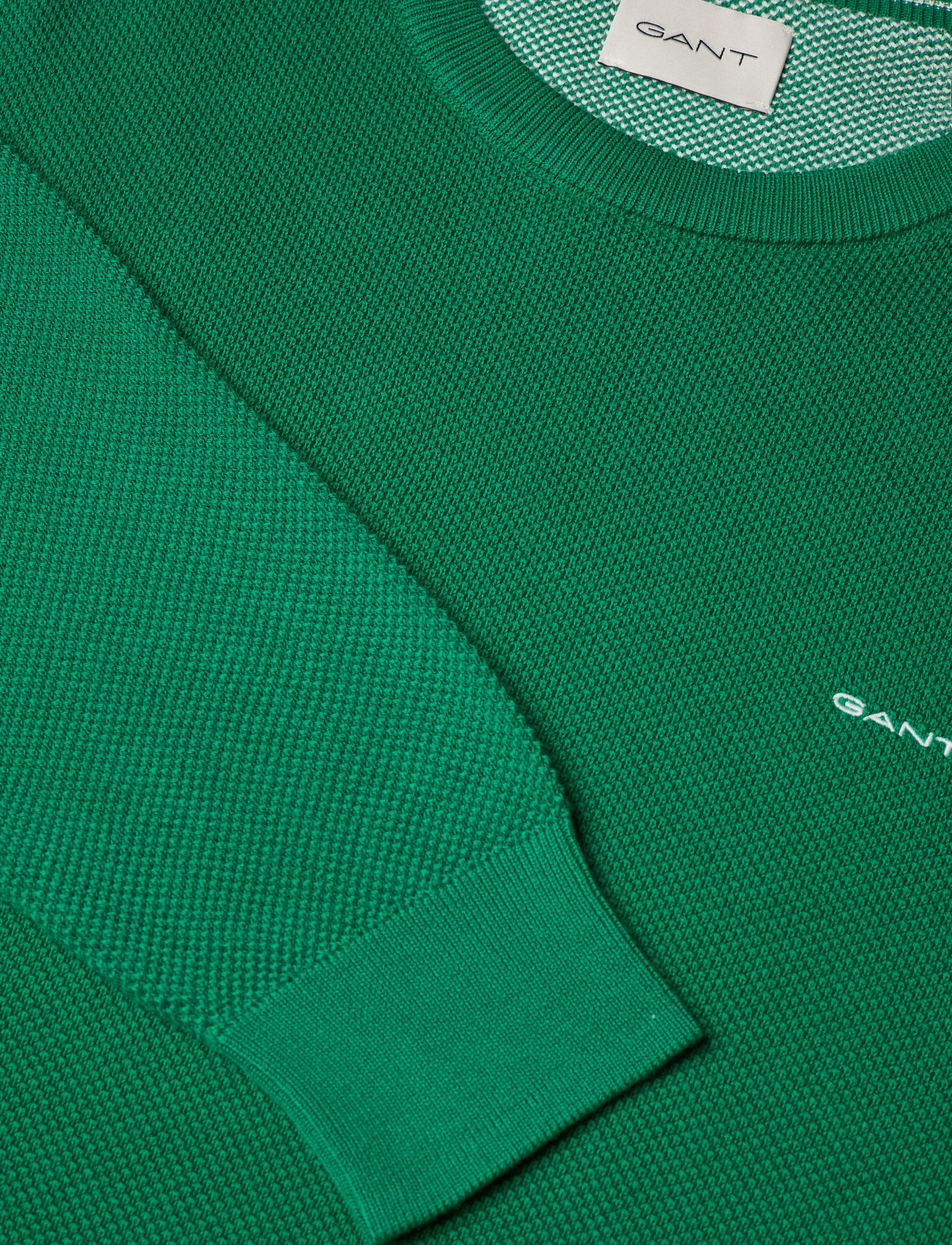 Gant - COTTON PIQUE C-NECK - rundhals - deep green - 2