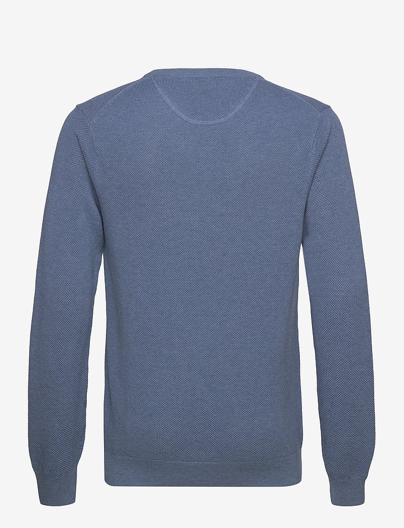 GANT - COTTON PIQUE C-NECK - rundhals - denim blue melange - 2
