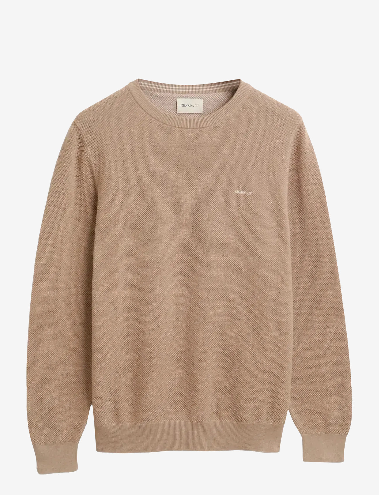 Gant - COTTON PIQUE C-NECK - rund hals - dry sand - 1