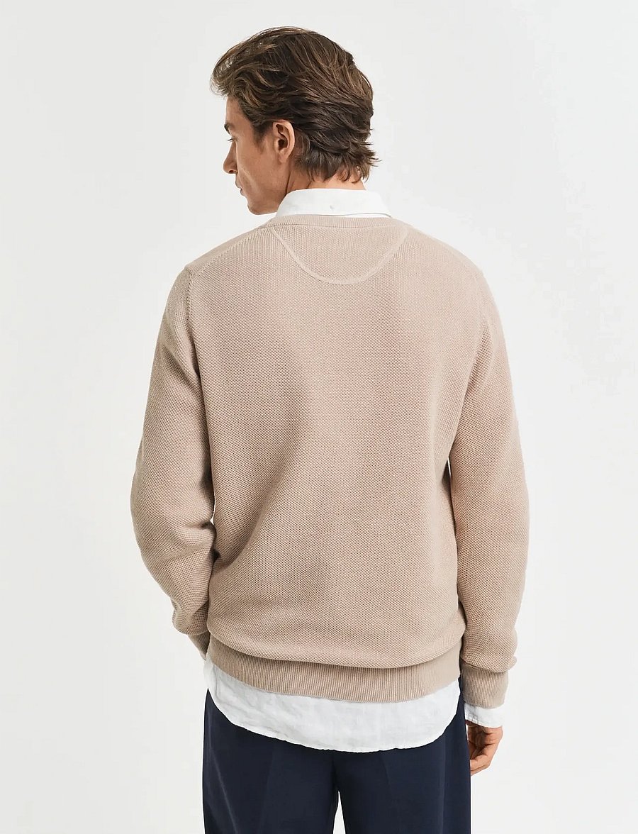 Gant - COTTON PIQUE C-NECK - rundhals - dry sand - 2