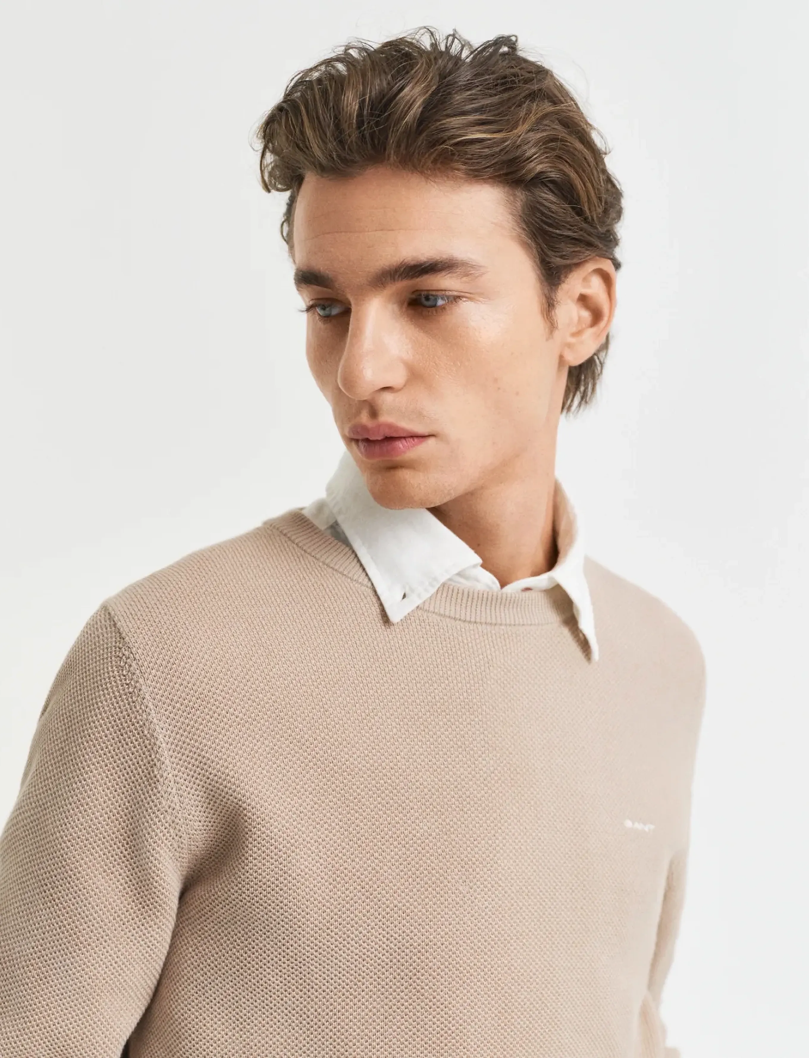 Gant - COTTON PIQUE C-NECK - rundhals - dry sand - 3