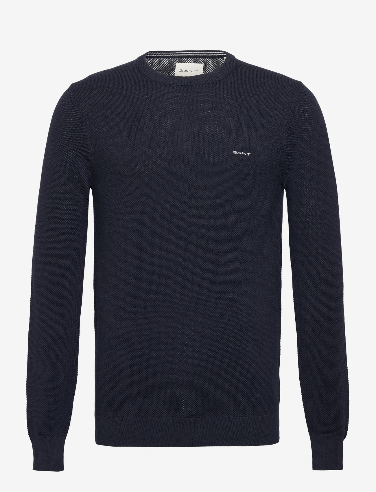GANT - COTTON PIQUE C-NECK - rundhalsad - evening blue - 1