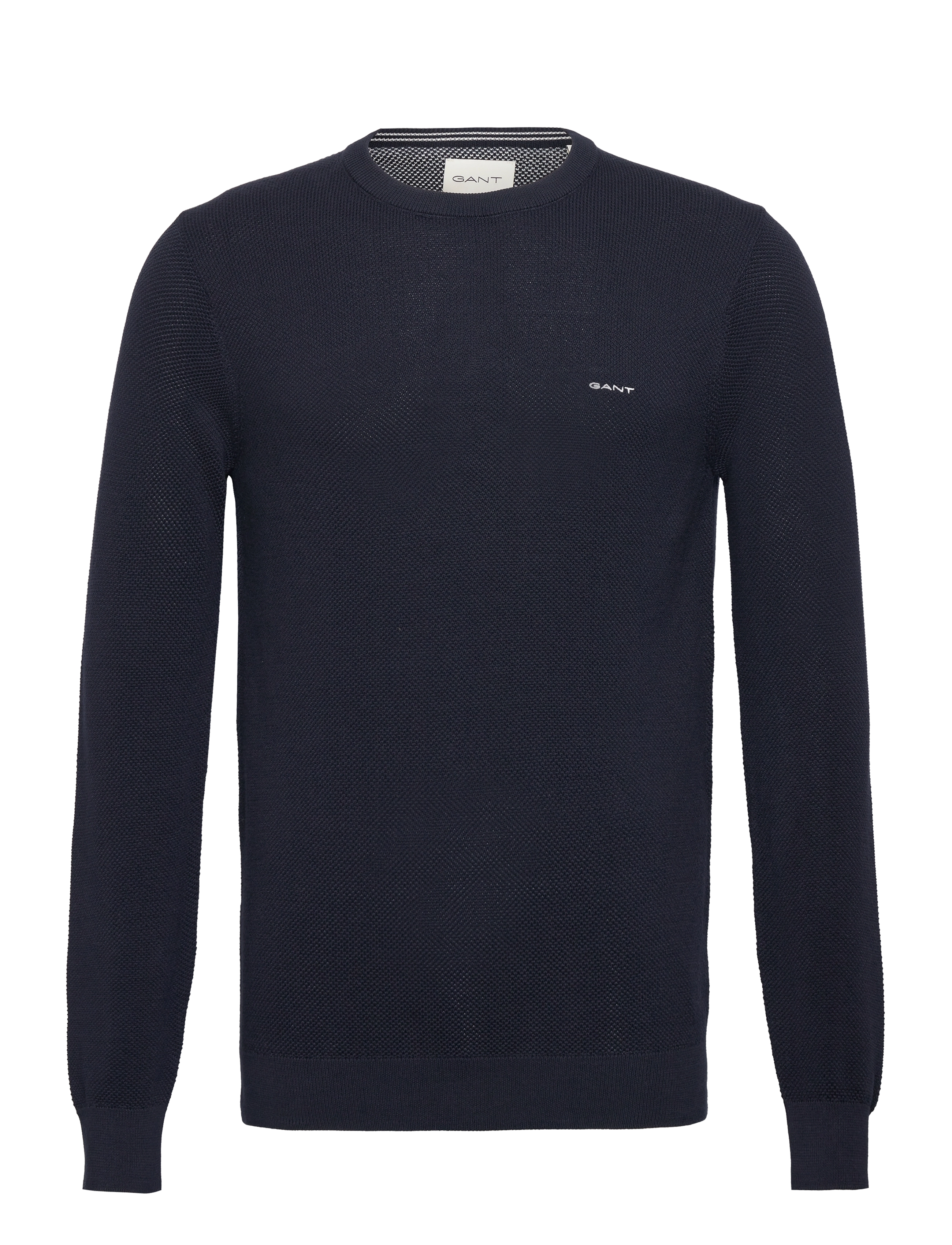 Gant COTTON PIQUE C-NECK - Gant - EVENING BLUE / navy